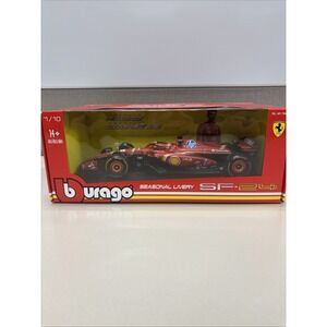 BURAGO SF-24CHARLES LECLERC SEASONAL LIVERY FERRARI 1:18 NEW IN SEALED BOX